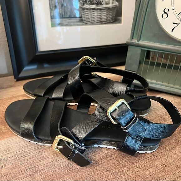 Christian Siriano For Payless Black TRISTAN Strappy Sandals (7) - Picture 3 of 5